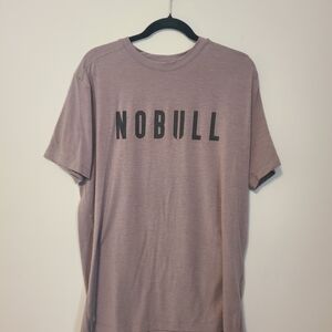 NOBULL Men's Short Sleeve Tee in Mauve with Black Logo